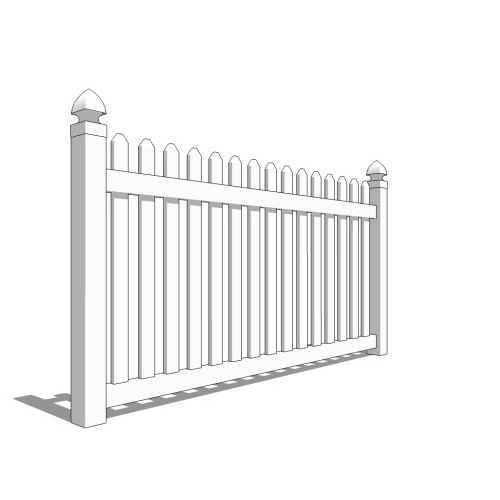 CAD Drawings BIM Models CertainTeed Fence, Rail and Deck Systems Rothbury Vinyl Fencing